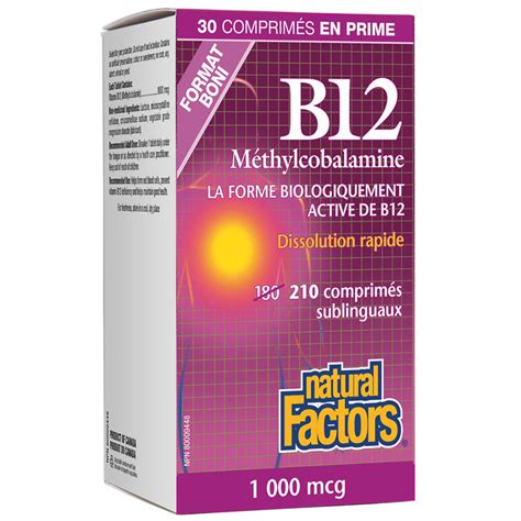 Vitamine B12 Méthylcobalamine 1000 Mcg La Moisson Boutique En Ligne