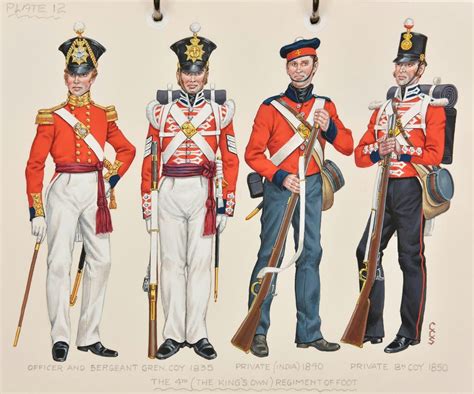 The 4th The Kings Own Regiment Of Foot Officer And Sergeant Of