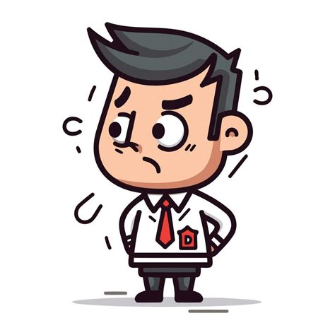 Upset Businessman Cartoon Vector Illustration 33485043 Vector Art at Vecteezy