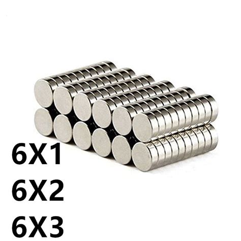 Hot Sale 20 50 100pcs Batch 6x1 6x2 6x3mm Magnet Hot Small Round Magnet