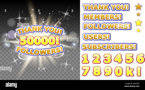 Thank You 50000 Followers Vector Banner For Social Media Networking