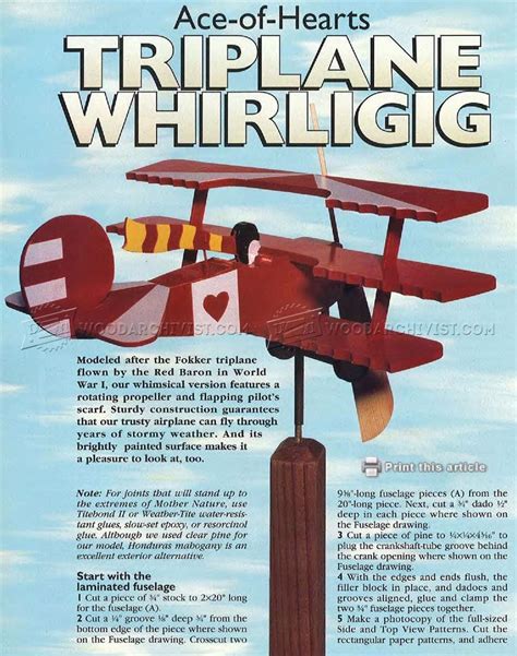 1734 Triplane Whirligig Plans Outdoor Plans And Projects Diy