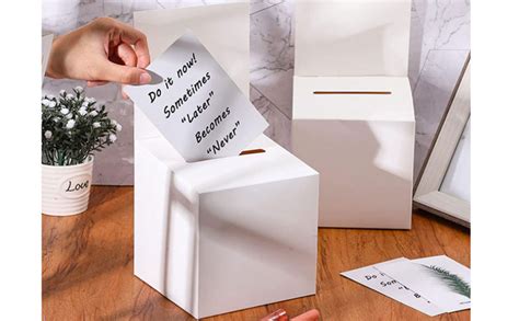 Pack Of 2 Donation Charity Boxes Suggestion Box Ballot Box