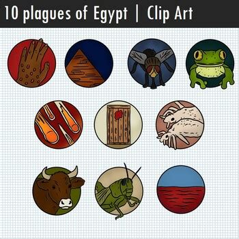 10 Plagues of Egypt | Clip Art by clipartica | TPT