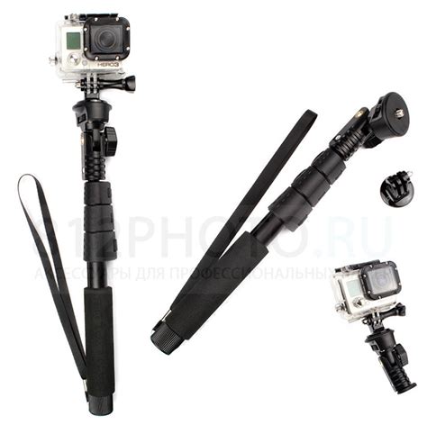 Моноподы для экшн камер Gopro: Монопод для GoPro с фиксаторами мини ...