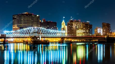 Newark, NJ cityscape by night — Stock Photo © mandritoiu #82407536