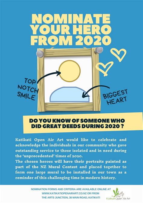 Celebrating Unsung Heroes – Nominate your hero! – Katikati Open Air Art