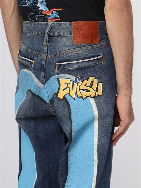 Evisu Jeans For Man Blue Evisu Jeans Eshtm Je Lfcs Online On