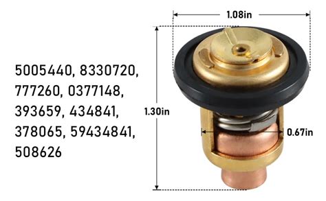 Amazon HIMARKLIF Thermostat With Gasket Compatible With Johnson