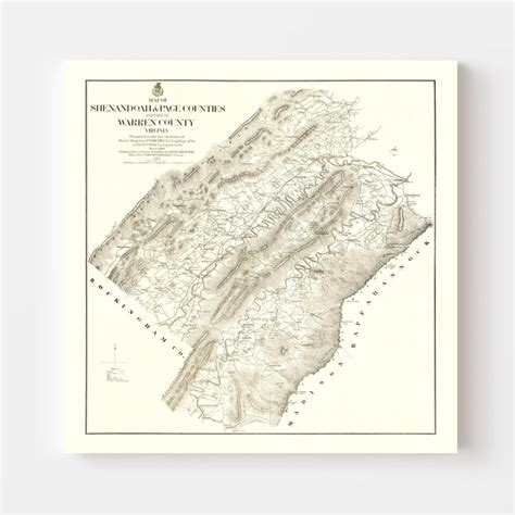 Vintage Map Of Shenandoah Page County Virginia 1875 By Ted S Vintage Art