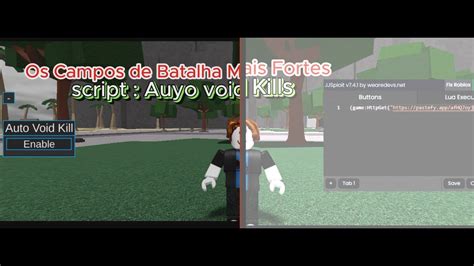 Script Roblox Os Campos De Batalha Mais Fortes Auto Void Kills