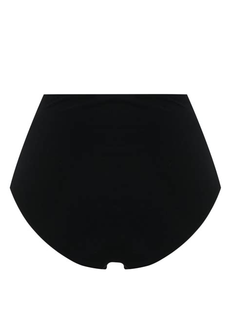 Jil Sander Logo Embroidered Bikini Bottom Black Farfetch