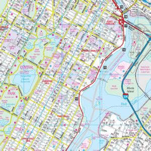 Manhattan, NY Wall Map by Kappa - The Map Shop - Worksheets Library