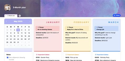 3 Month Plan Template XTiles For Free