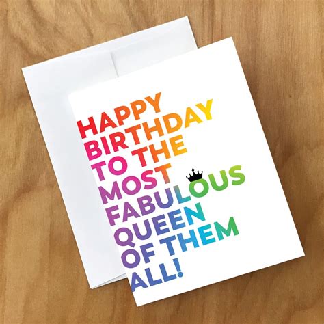 Gay Happy Birthday Greeting Card BDAY CRD Etsy