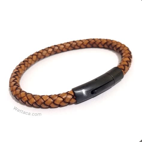 Pulsera Cuero Para Hombres En Accesorios Wattaca Per