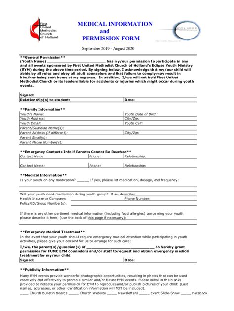 Fillable Online Printable Medical Authorization Forms Pdf Doc