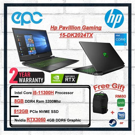 Hp Pavillion Gaming 15 Dk2024tx I5 11300h 8gb Ram 512gb Ssd Rtx3050 4gb Ddr6 15 6 Fhd