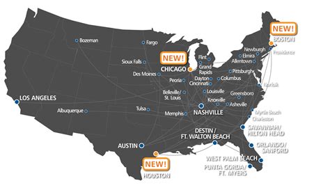 Allegiant Route Map Interactive - Show Me A Map Of The United States