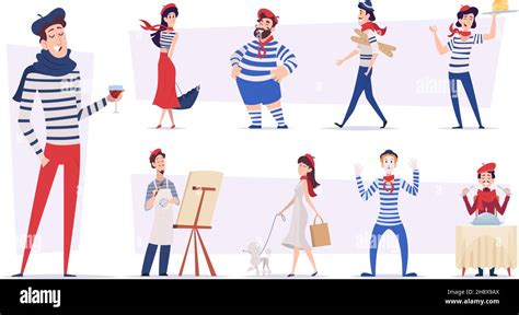 Frenchman Character Cartoon Stock Vector Images Alamy