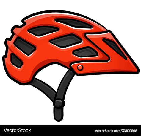 Bike helmet cartoon isolated Royalty Free Vector Image