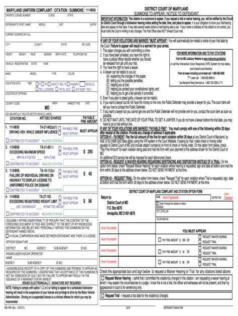 Blank Speeding Ticket Template