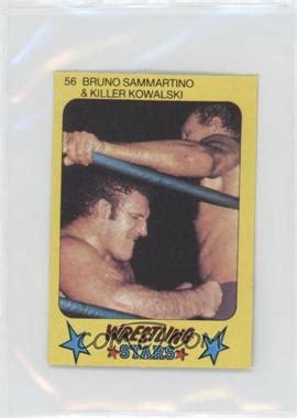 1986 Monty Gum Super Wrestling Stars - [Base] #56 - Bruno Sammartino ...