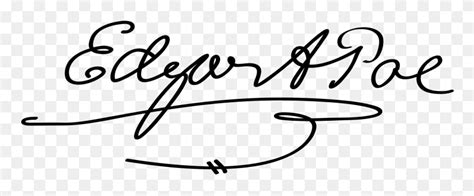 Edgar Allan Poe Signature - Edgar Allan Poe Clipart - FlyClipart