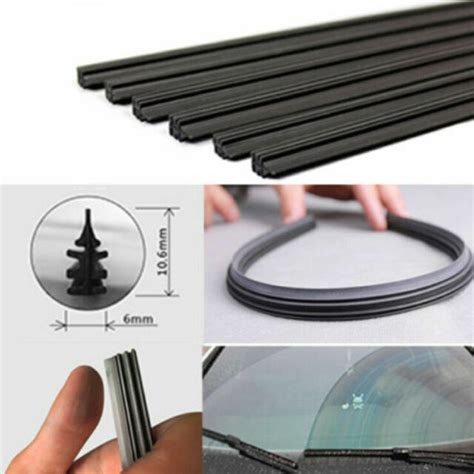 2x 26 650mm Rubber Wiper Blade Refill Frameless Universal Car Auto Windshield Ebay