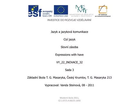 PPT Jazyk a jazyková komunikace Cizí jazyk Slovní zásoba Expressions