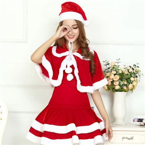 Red Christmas Cloak Mrs Claus Costume Women Santa Hooded Cape Ebay