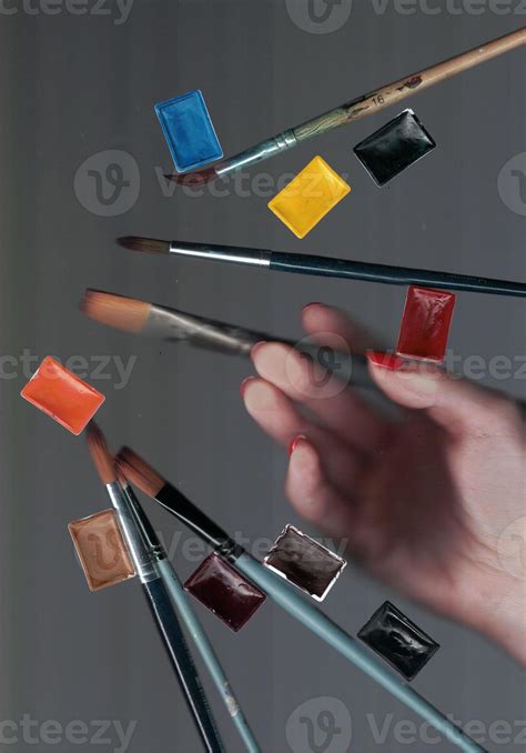 Hand painting with a brush 19764237 Stock Photo at Vecteezy