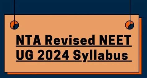 Neet 2024 Syllabus Revised