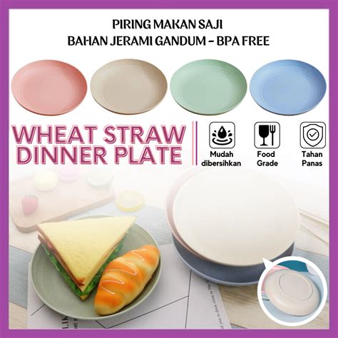 Jual Piring Makan Saji Bulat Gandum Terbaru Jun Lazada Co Id