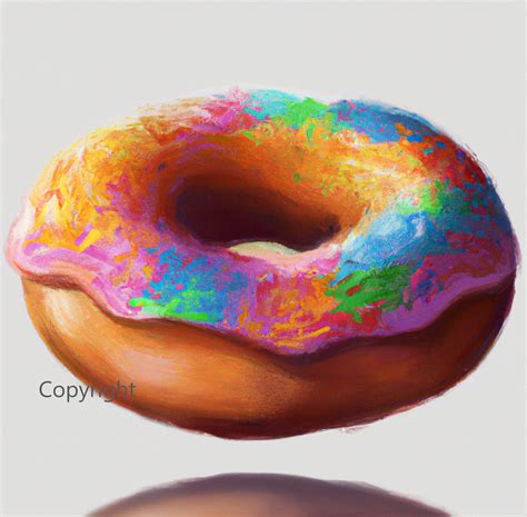 Delicious Donut Colour Pencil Drawing Digital File JPG and PNG - Etsy UK