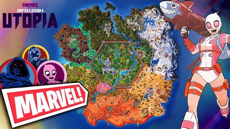 Fortnite Chapter 5 Season 4 Marvel Map Concept UTOPIA Gwenpool