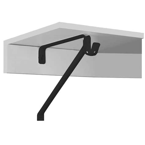 Everbilt Matte Black Adjustable Shelf And Rod Bracket EH WSTHDUS 516