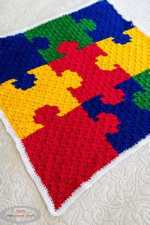 Ravelry C2C Puzzle Blanket Pattern By Nicole Riley