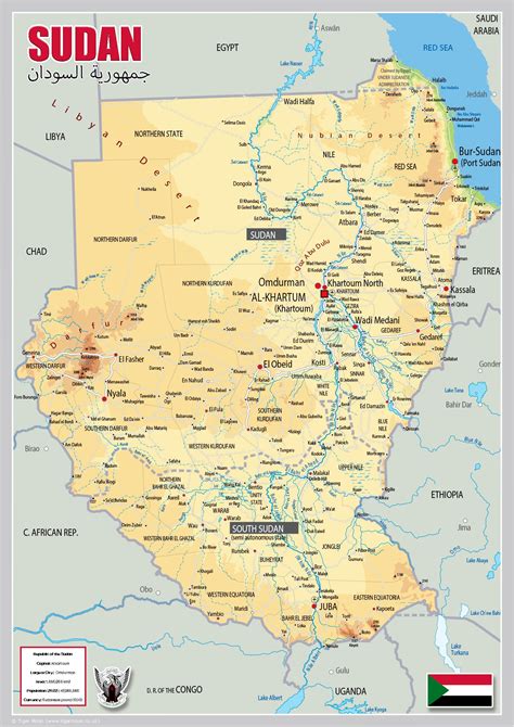 Physical Map of Sudan (OC) – Tiger Moon