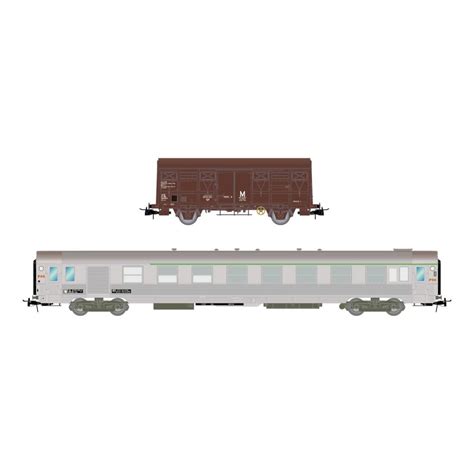 Set De Voiture Voyageurs Dev Inox Et Wagon G Sncf Jouef Hj