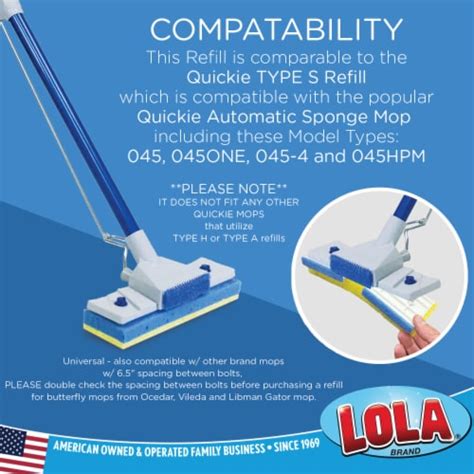 LOLA Squeeze Matic Butterfly Sponge Mop Refill 9 Super Absorbent Head