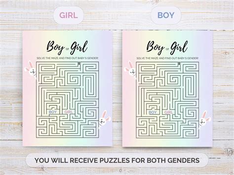 Gender Reveal Maze Game Gender Reveal Labyrinth Spring Gender Reveal