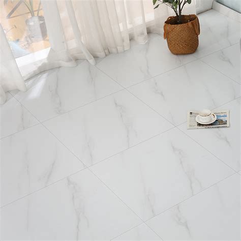 Peel and Stick PVC Flooring Smooth Marble Look Fireproof Vinyl Flooring ...