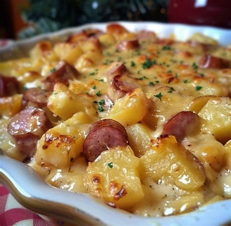 Kielbasa Sausage Cheesy Potato Casserole Naomi S Recipes Recipe