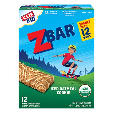 Clif Kid Zbar Organic Granola Barsiced Oatmeal Cookie 12 Count