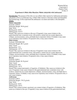 Reductive Of Camphor Lab Report Organic Chem Ii Experiment