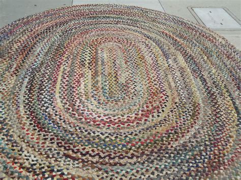 Fantastic Oval Large Multi Colored Wool Braided Rug At 1stdibs