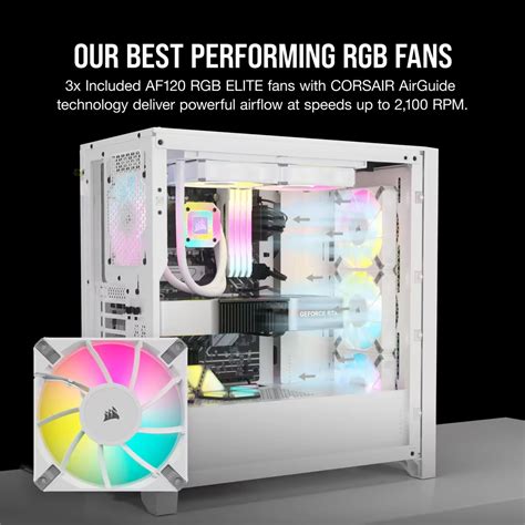 Corsair 4000d Rgb Airflow Tempered Glass Mid Tower Atx Case — White