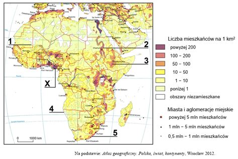 Zadanie Wykonaj Na Podstawie Barwnej Mapy G Sto Ci Zaludnien Quizlet