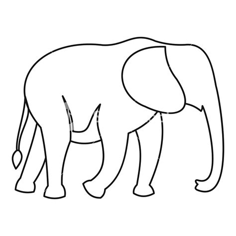 Elephant Outline Vector at Vectorified.com | Collection of Elephant ...